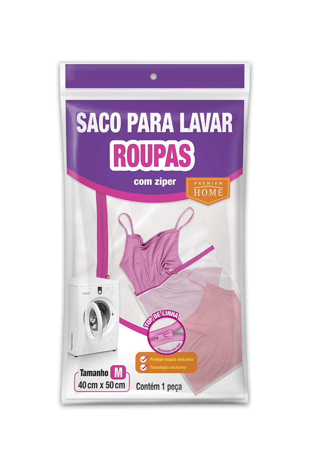 Saco p/ Lavar Roupa Tam. M