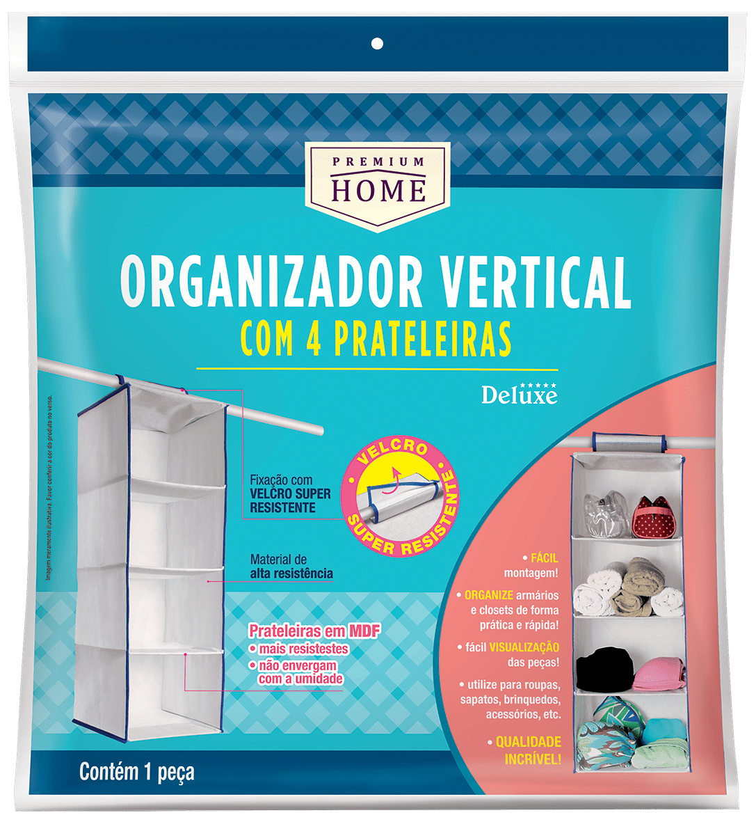 Organizador Vertical  - 4 Prateleiras