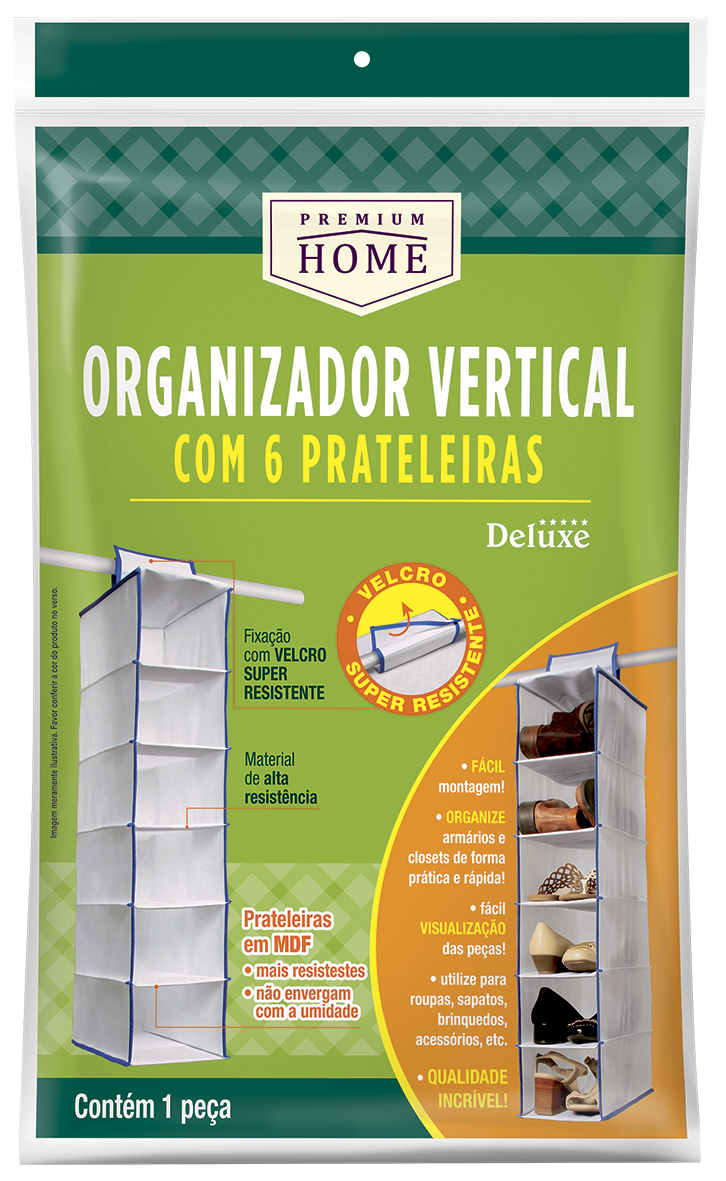 Organizador Vertical  - 6 Prateleiras