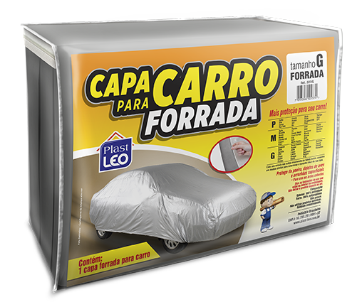 Capa para Carro Lisa de Polietileno com Forro TNT - tam. G