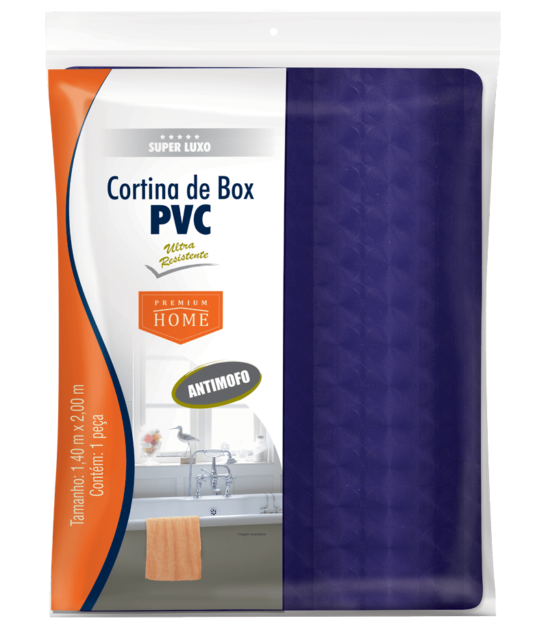 Cortina para Box PVC - Gravação 3D