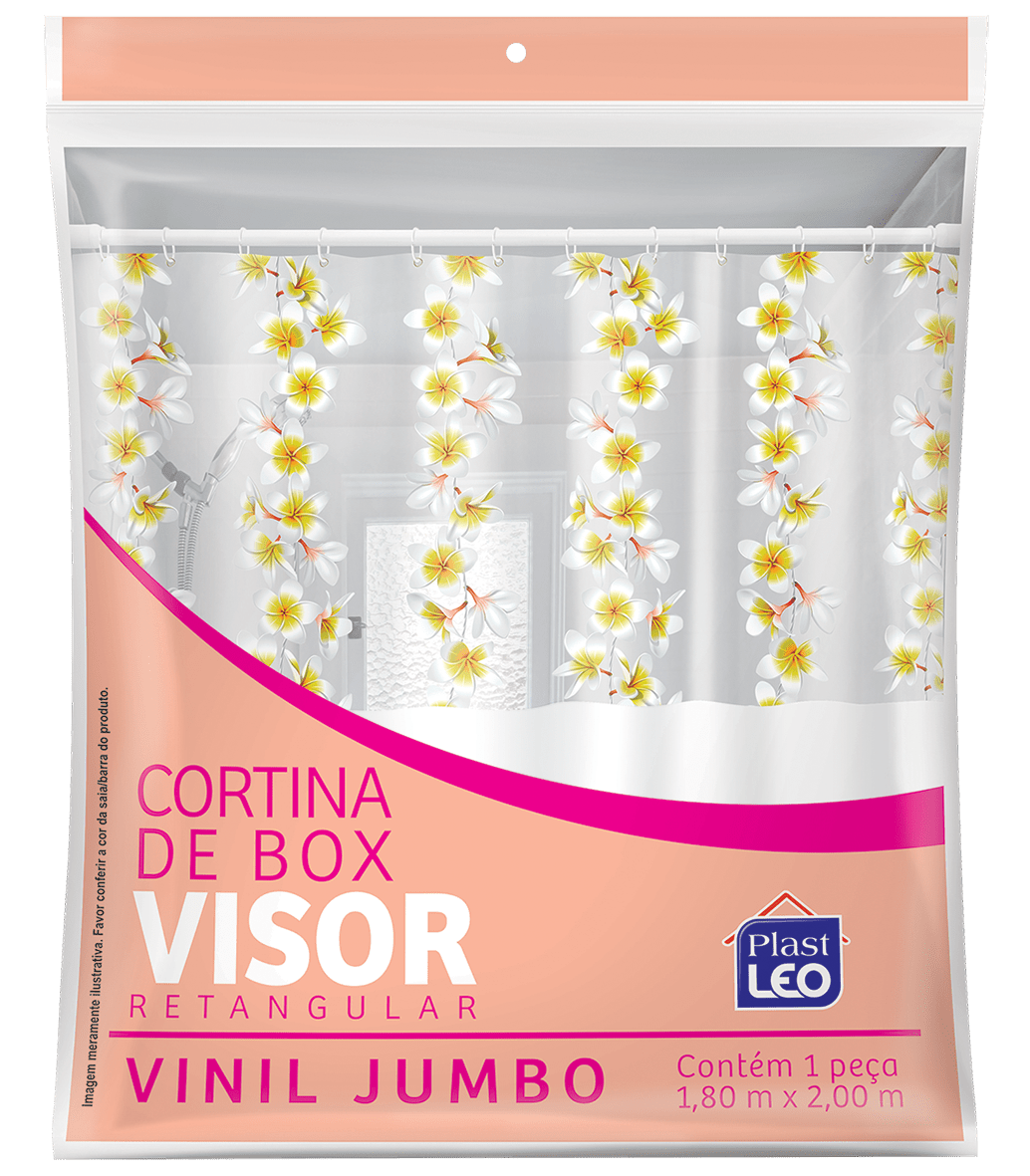 Cortina de box com visor retangular - Jumbo