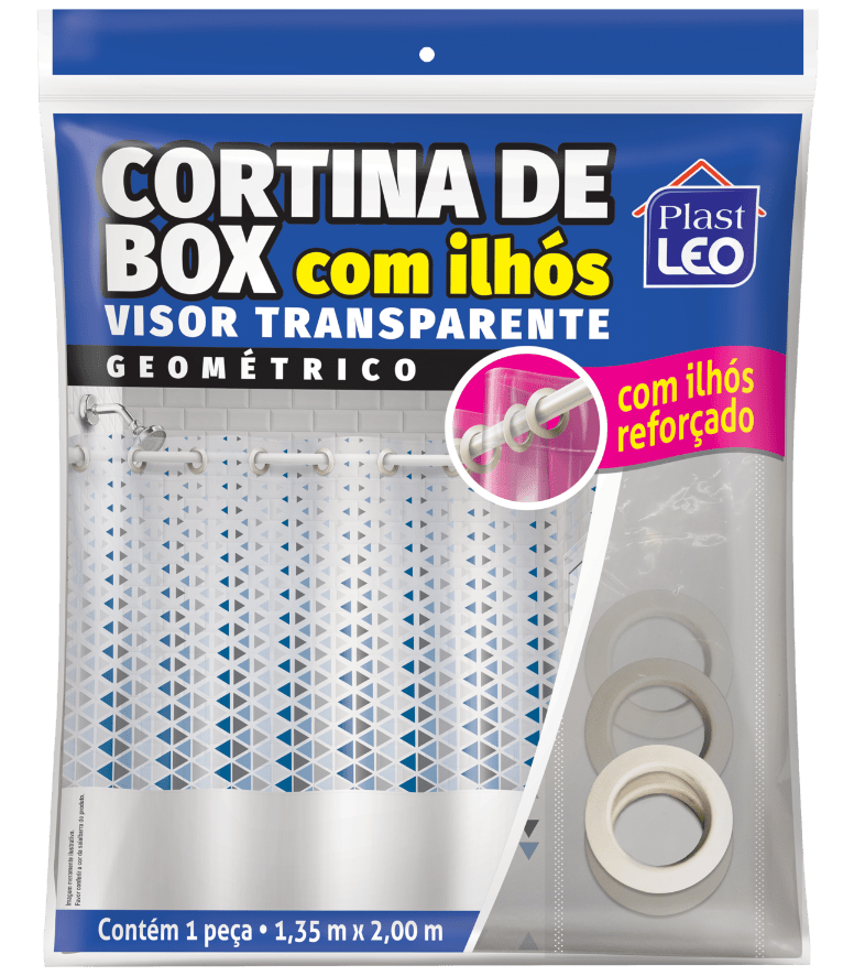 Cortina de box com visor retangular - Jumbo