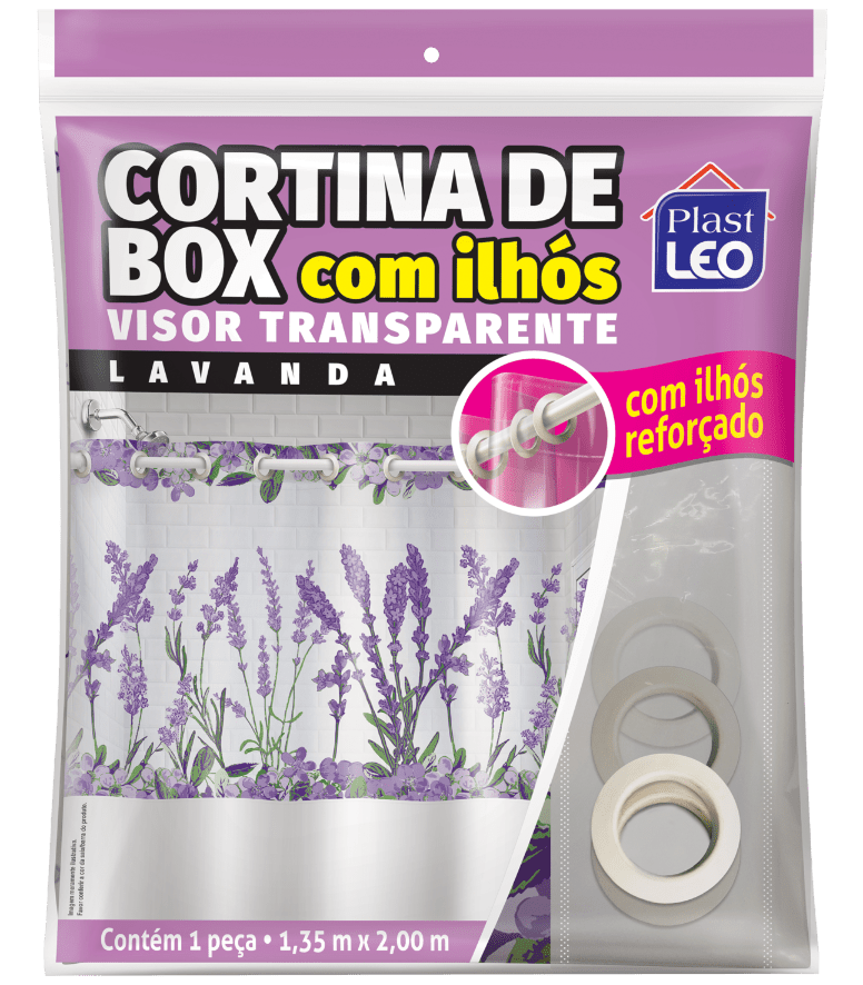 Cortina de box com visor retangular - Jumbo