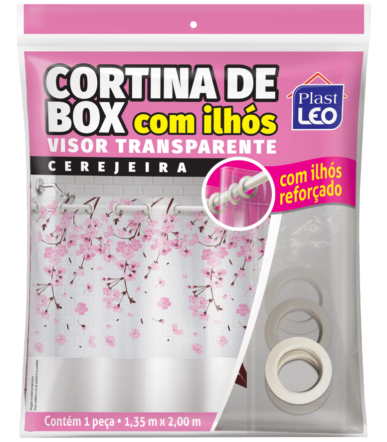 Cortina de box com visor retangular - Jumbo