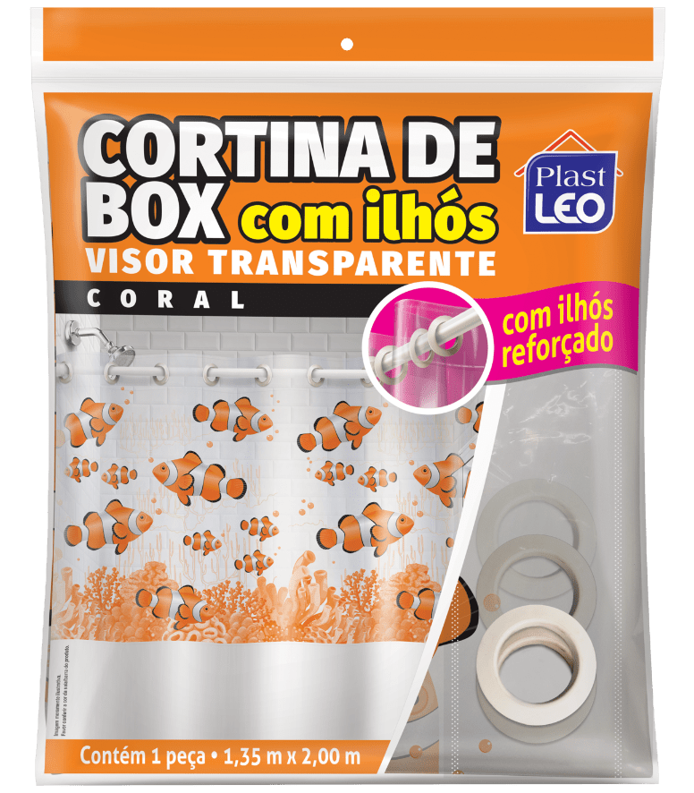 Cortina de box com visor retangular - Jumbo