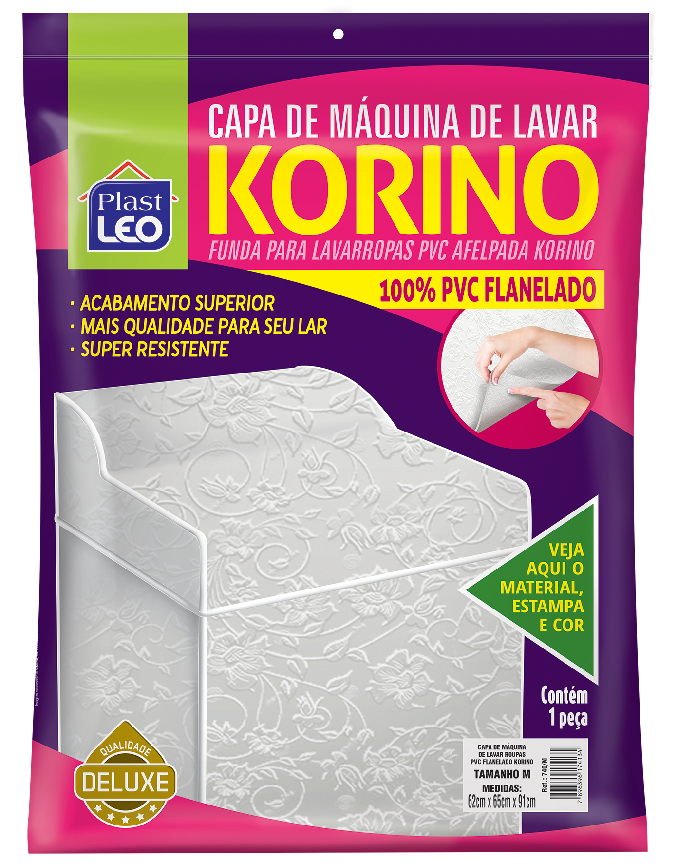 Capa para máquina de lavar Korino estampada-Tam. G