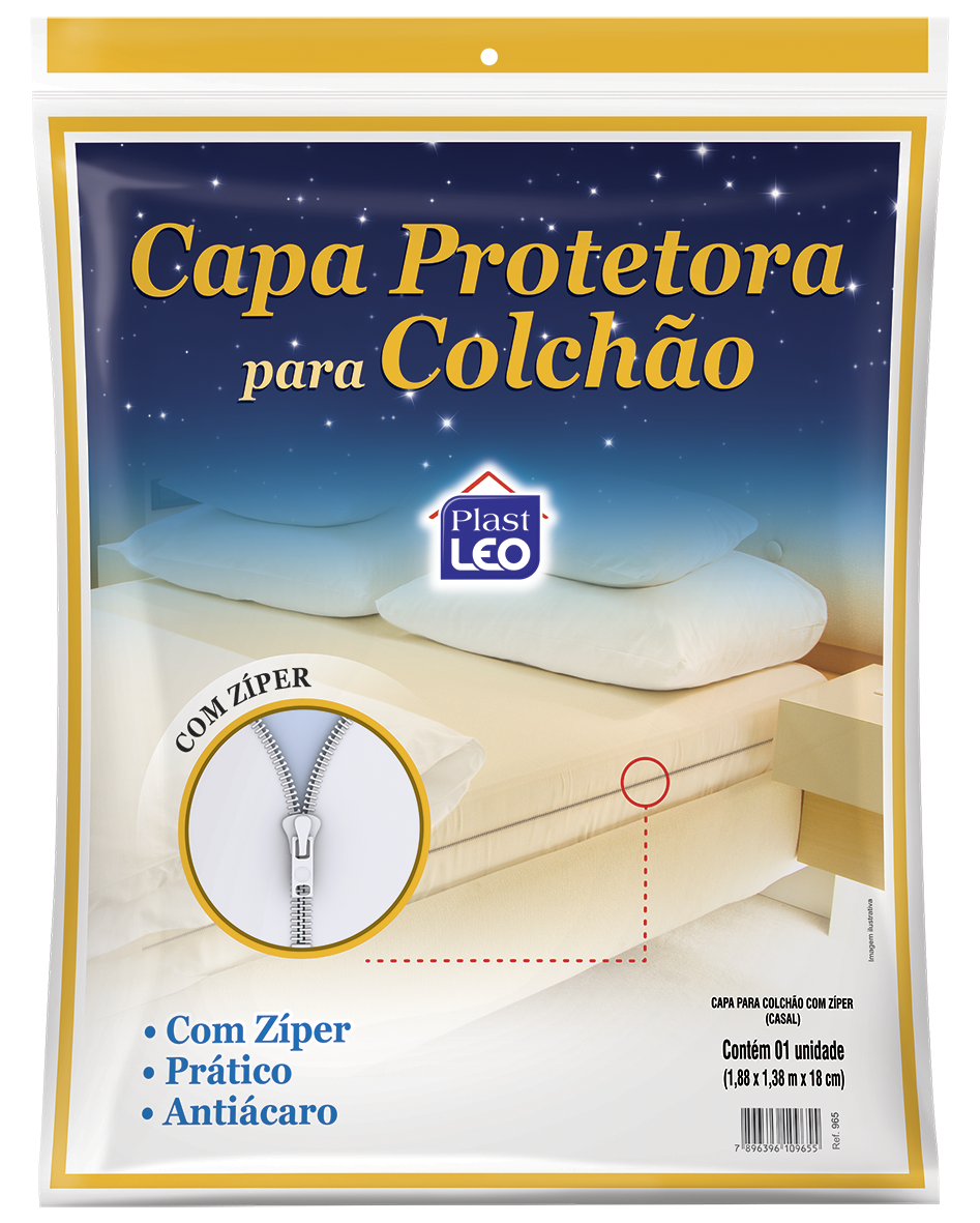 Capa para colchão com zíper - Solteiro