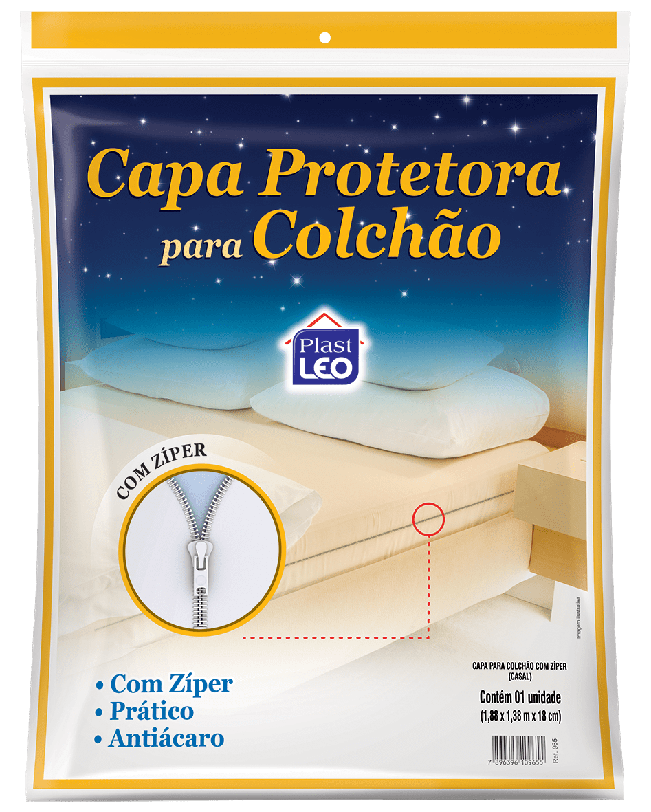 Capa para colchão impermeável com slip elástico - Casal